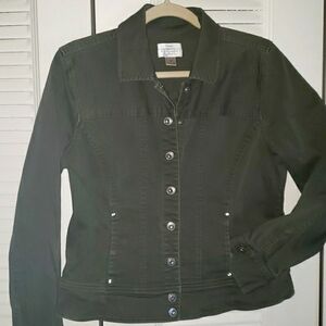 Olive Green Military Style Women's Jacket